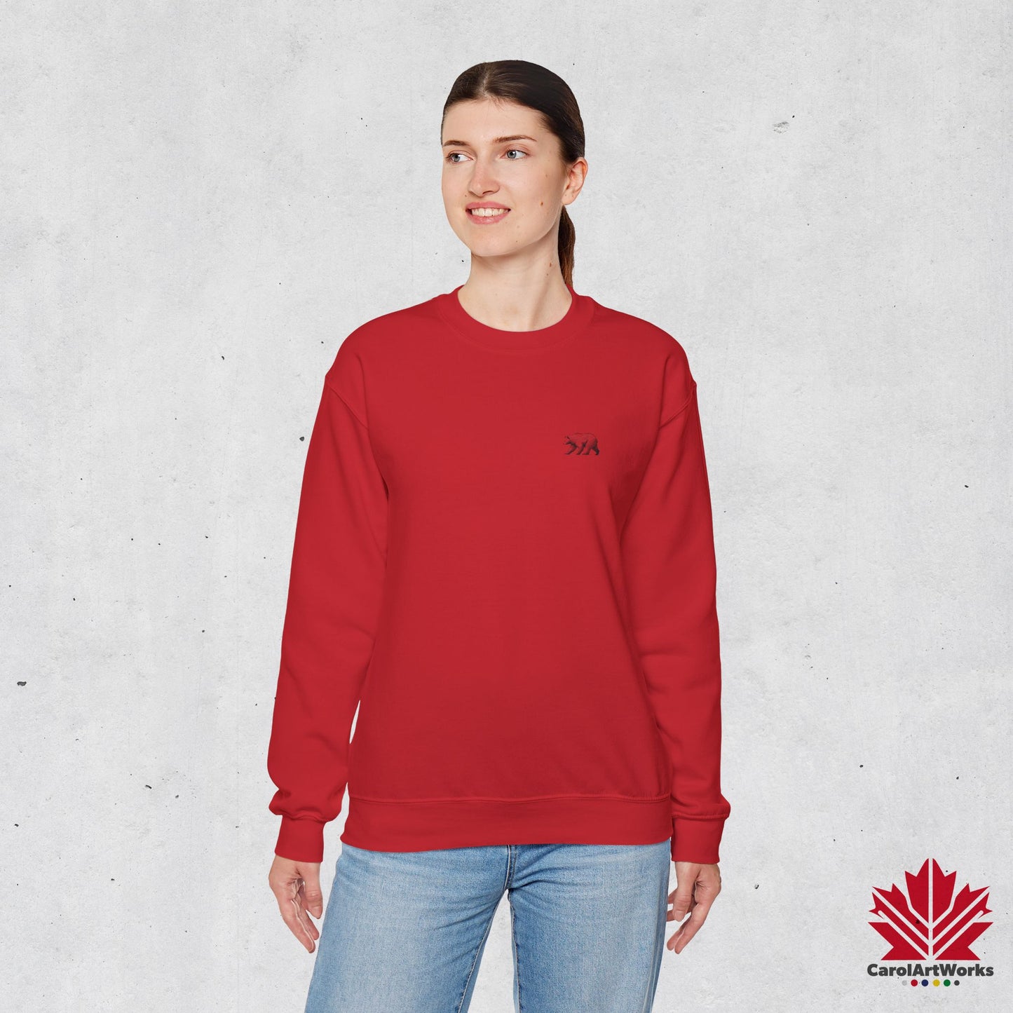 Sweat-shirt unisexe au design minimaliste scandinave BEAR – Tenue décontractée et confortable