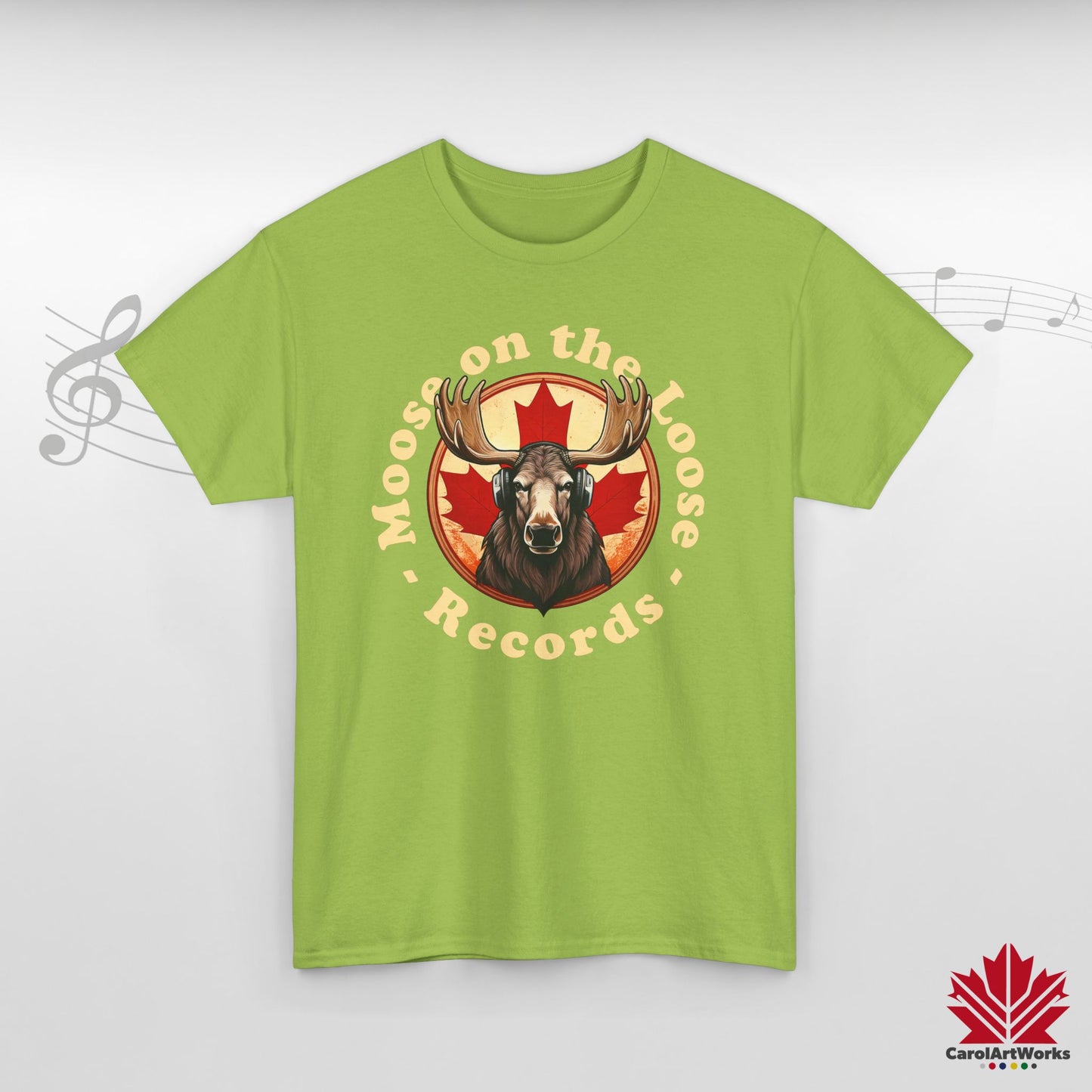 "Moose on the Loose Records" Classic Cotton Tee - Wear the Sound of Canada
