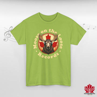 "Moose on the Loose Records" Classic Cotton Tee - Wear the Sound of Canada