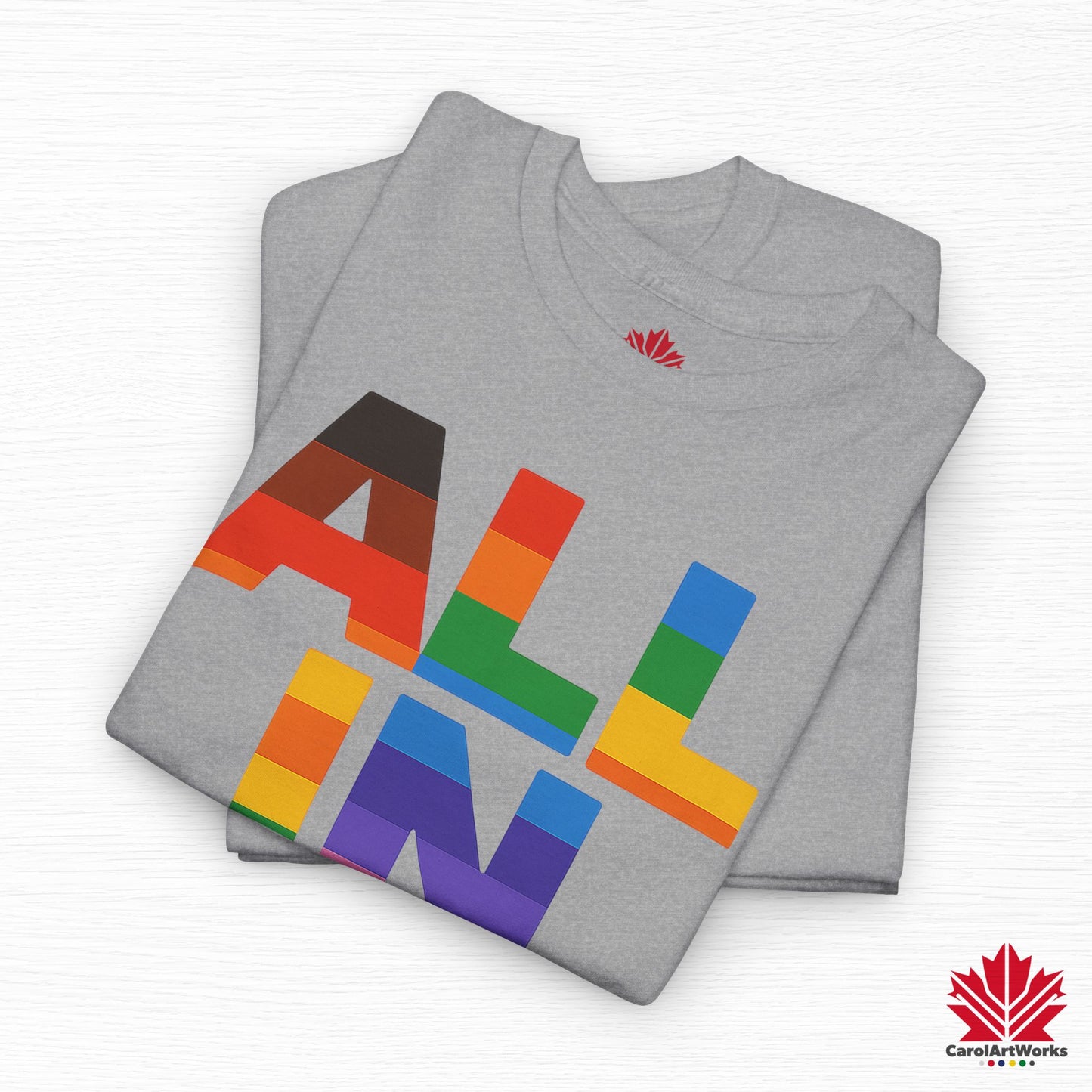 ALL IN Heart. Voice. Pride. - Unisex Pride Shirt - Colors of Us