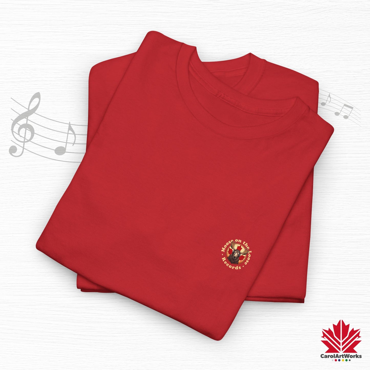 "Moose on the Loose Records" Classic Cotton Tee - Wear the Sound of Canada