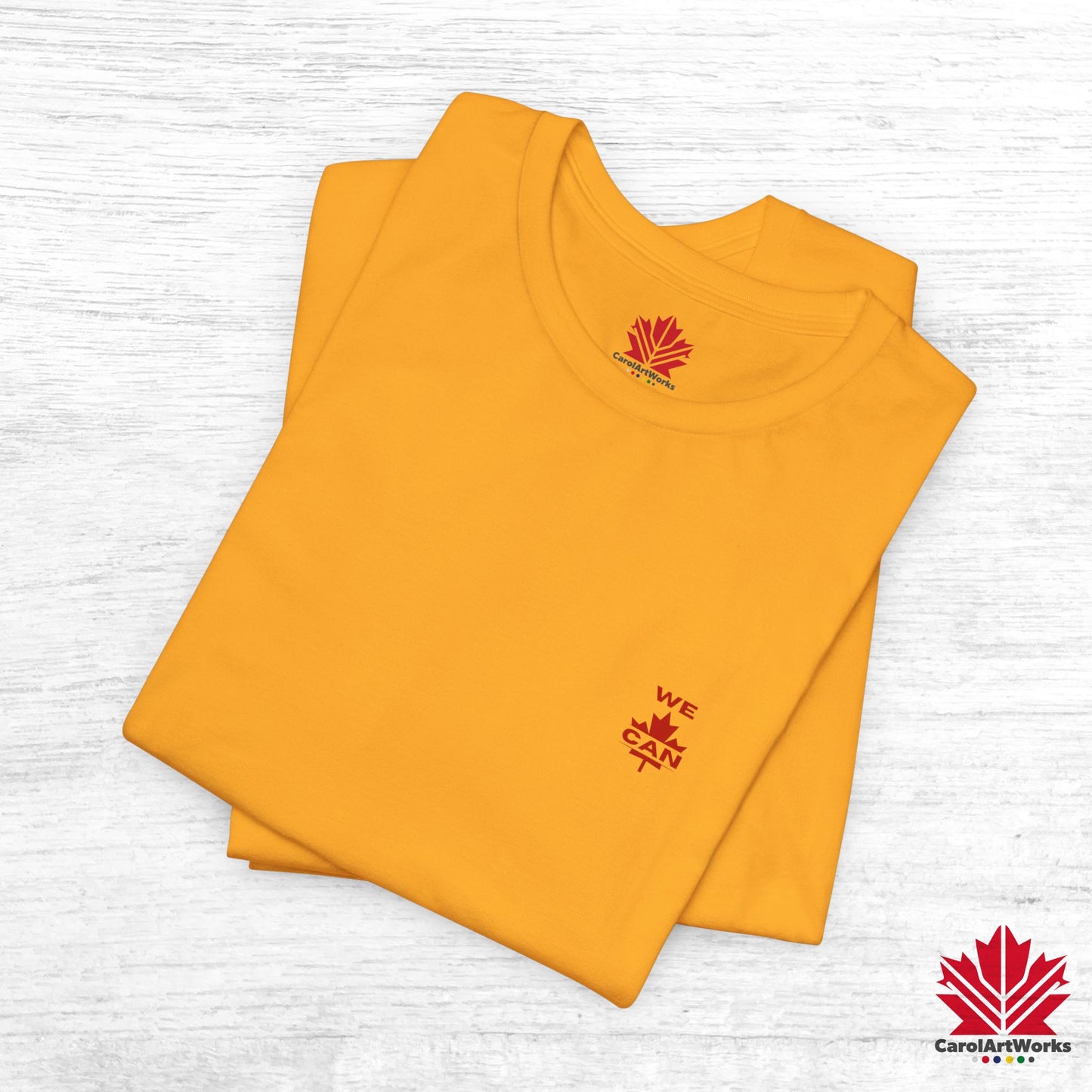 “WE CAN” with Maple Leaf Unisex Short Sleeve Tee – Casual Comfort for Every Occasion