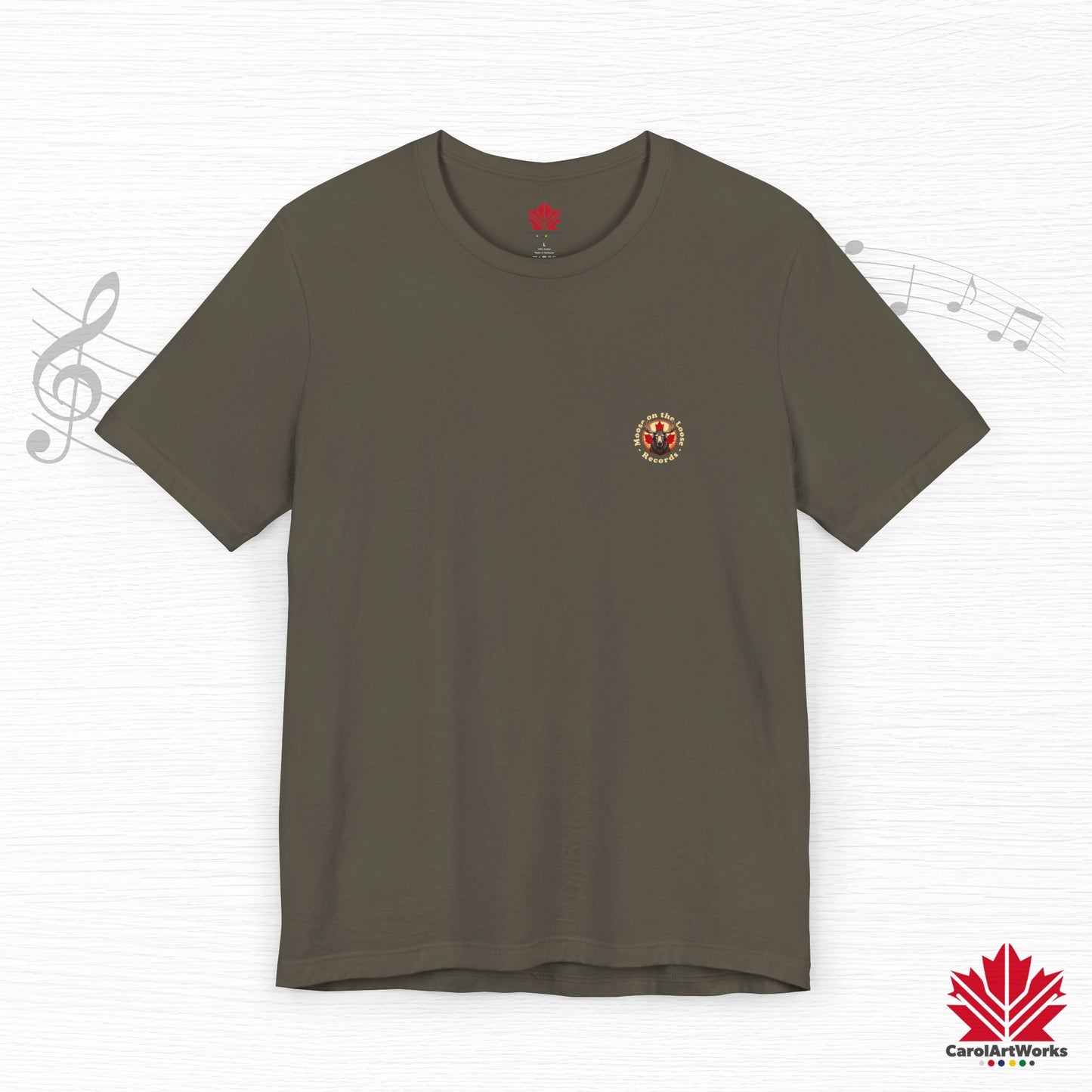 “Moose on the Loose Records” Unisex Short Sleeve Tee – A Hit for Every Playlist