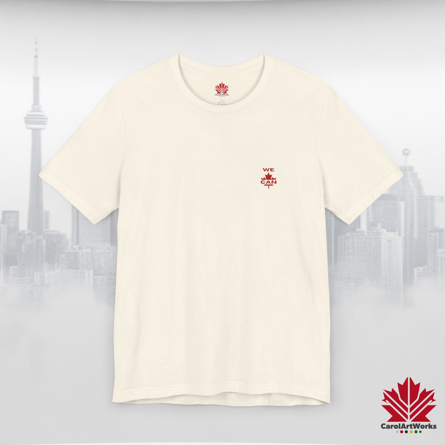 “WE CAN” with Maple Leaf Unisex Short Sleeve Tee – Casual Comfort for Every Occasion