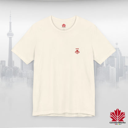 “WE CAN” with Maple Leaf Unisex Short Sleeve Tee – Casual Comfort for Every Occasion