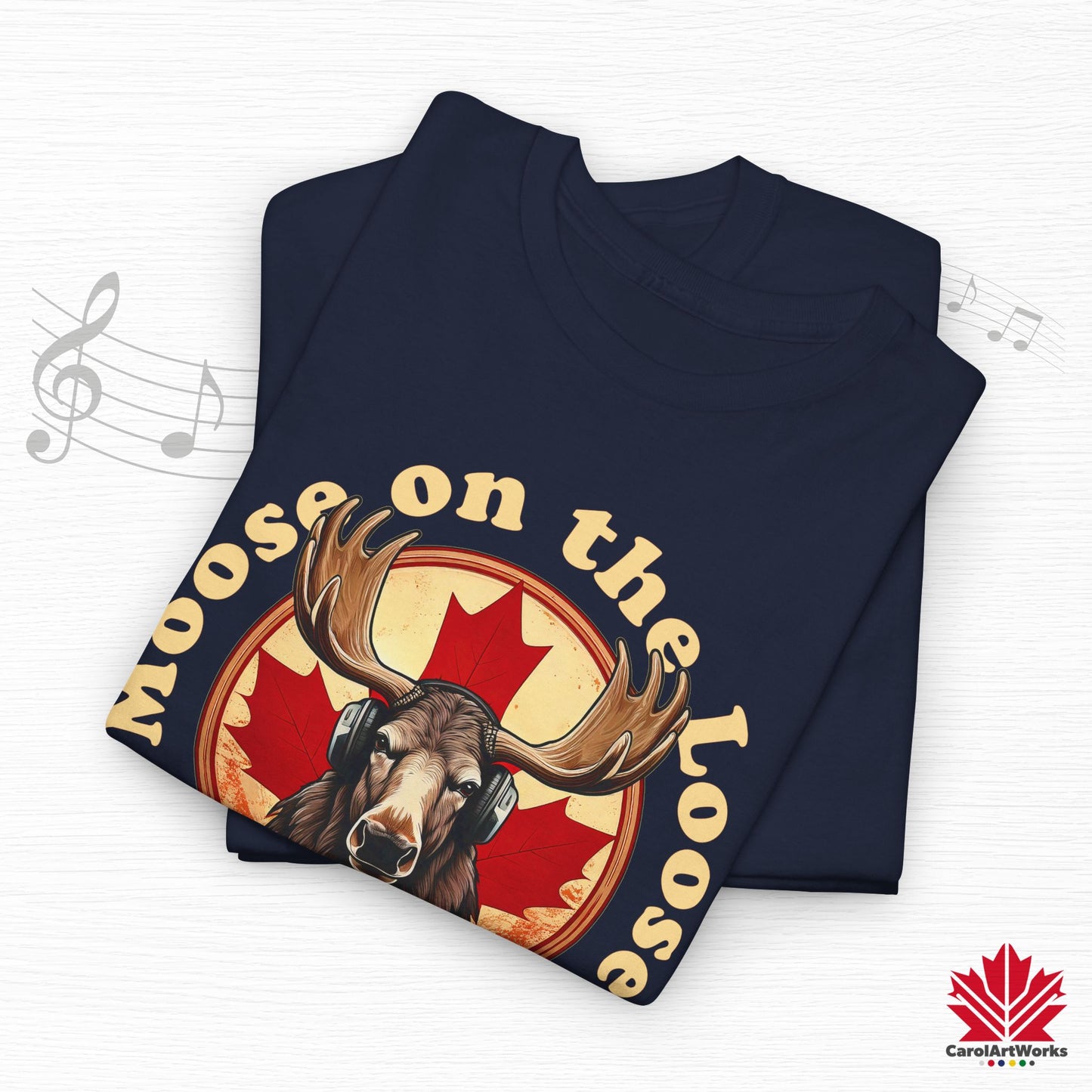 "Moose on the Loose Records" Classic Cotton Tee - Wear the Sound of Canada