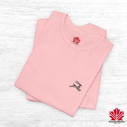 scandinavian minimalistic DEER Design Unisex Short Sleeve Tee - Soft and Comfortable, Perfect for Everyday Wear and Nature Lovers