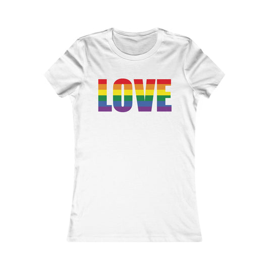 LOVE - Feminine Fit Tee with Bold Heart