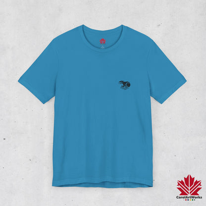 scandinavian minimalistic BEAVER Design Unisex Short Sleeve Tee - Soft and Comfortable, Perfect for Everyday Wear and Nature Lovers