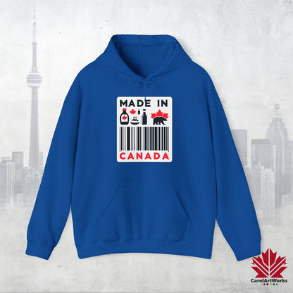 Sweat à capuche unisexe « Fabriqué au Canada » – Minimaliste, ludique et fier