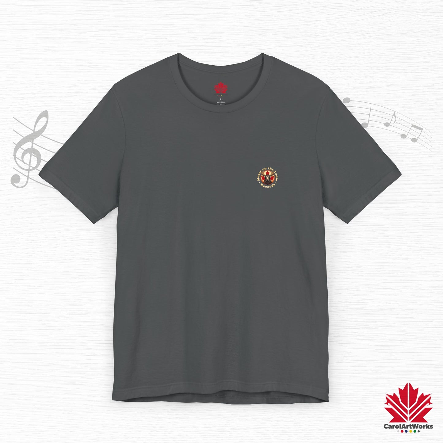 “Moose on the Loose Records” Unisex Short Sleeve Tee – A Hit for Every Playlist