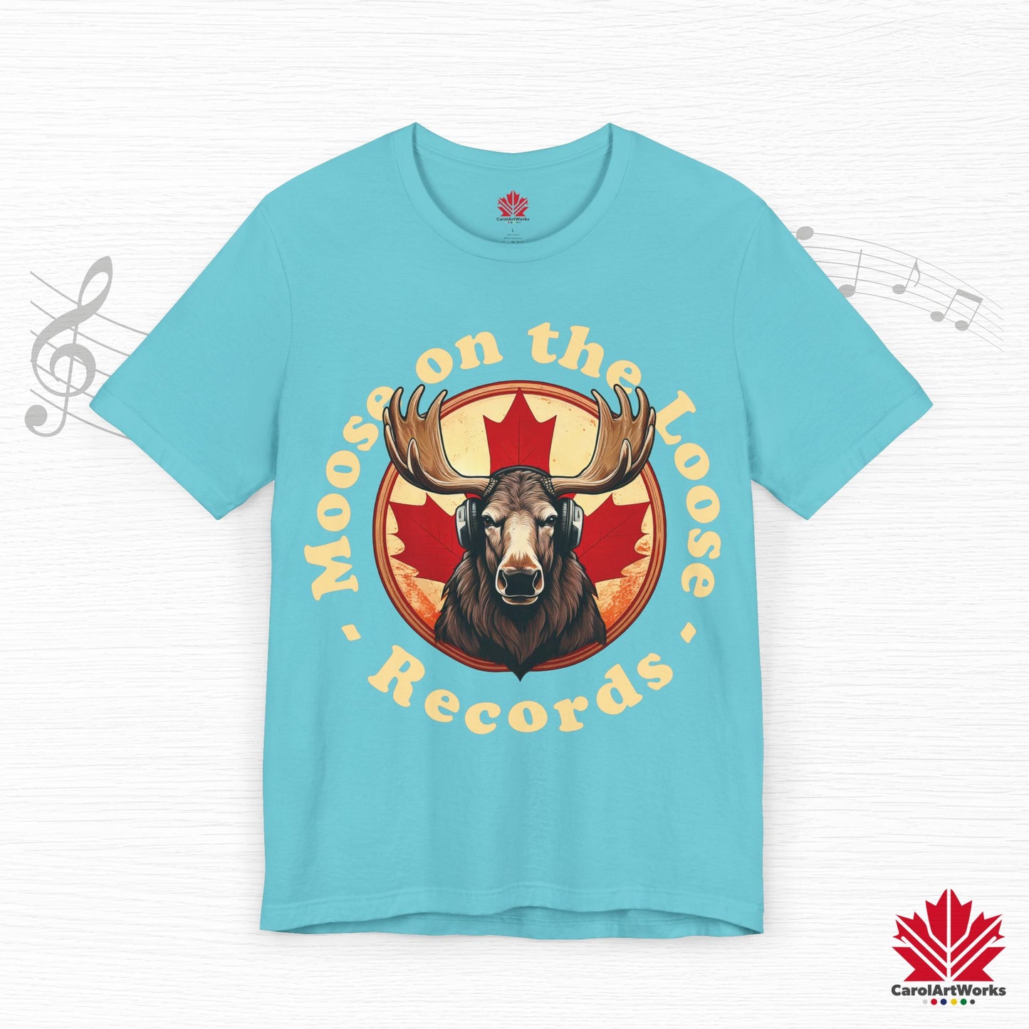 “Moose on the Loose Records” Unisex Short Sleeve Tee – A Hit for Every Playlist