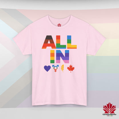 ALL IN Heart. Voice. Pride. - Unisex Pride Shirt - Colors of Us