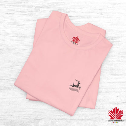 scandinavian minimalistic DEER Design Unisex Short Sleeve Tee - Soft and Comfortable, Perfect for Everyday Wear and Nature Lovers