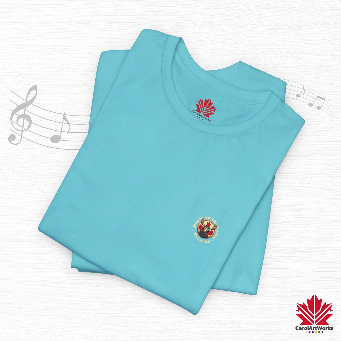 “Moose on the Loose Records” Unisex Short Sleeve Tee – A Hit for Every Playlist