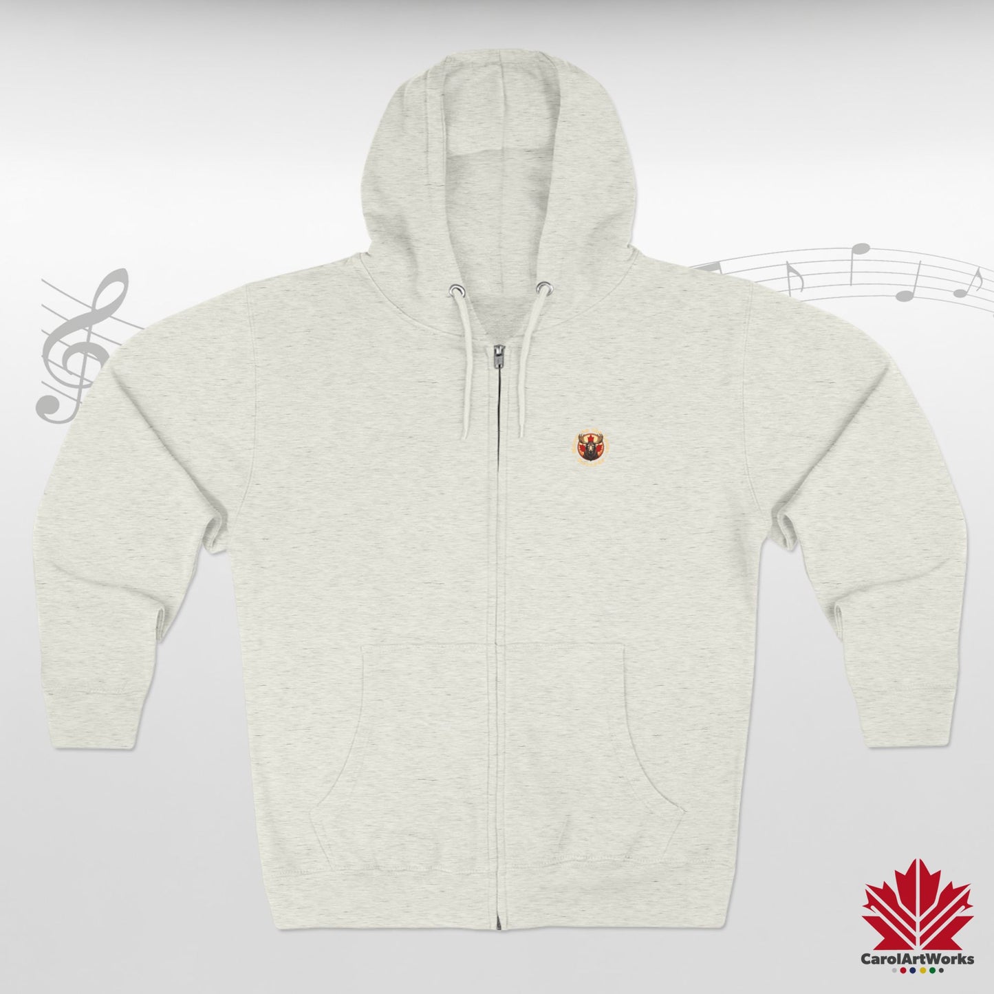 "Moose on the Loose Records" Unisex Zip Hoodie - Cozy and Stylish for Music Lovers