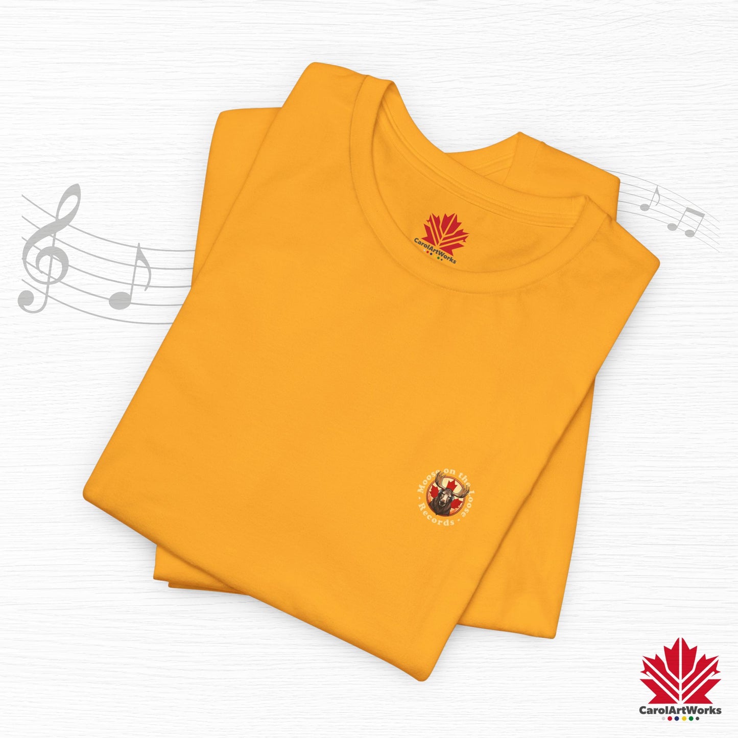 “Moose on the Loose Records” Unisex Short Sleeve Tee – A Hit for Every Playlist