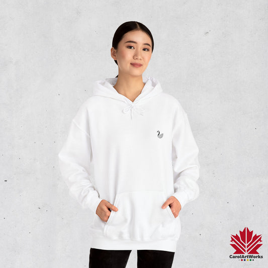 scandinavian minimalistic CANADA GOOSE Design Unisex Hoodie – Cozy White Essentials for Every Occasion