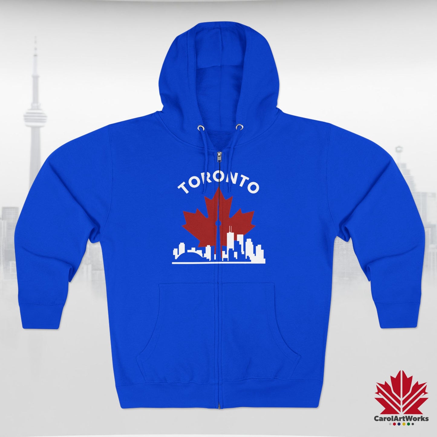 Sweat à capuche zippé Toronto Leafline pour des balades en ville en toute saison