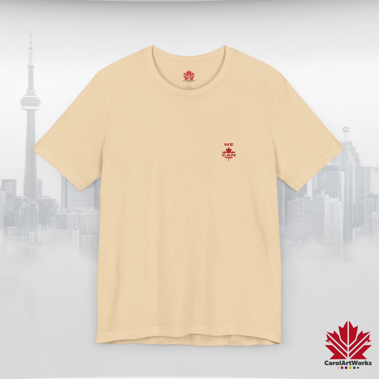 “WE CAN” with Maple Leaf Unisex Short Sleeve Tee – Casual Comfort for Every Occasion