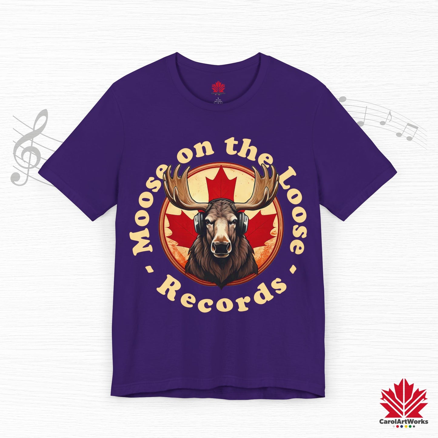 “Moose on the Loose Records” Unisex Short Sleeve Tee – A Hit for Every Playlist