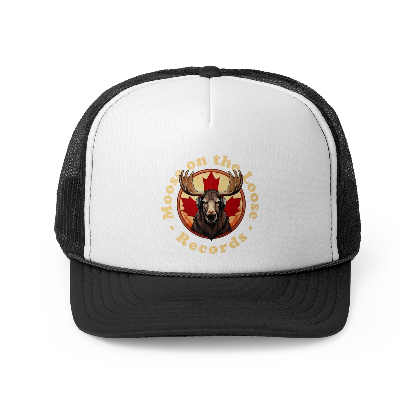 “Moose on the Loose Records” Trucker Hat – Musical Retro Style Hat