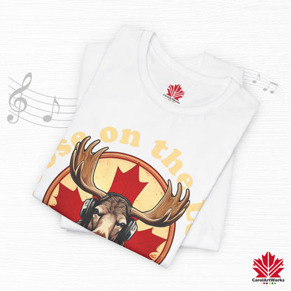 “Moose on the Loose Records” Unisex Short Sleeve Tee – A Hit for Every Playlist