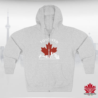 Sweat à capuche zippé Toronto Leafline pour des balades en ville en toute saison