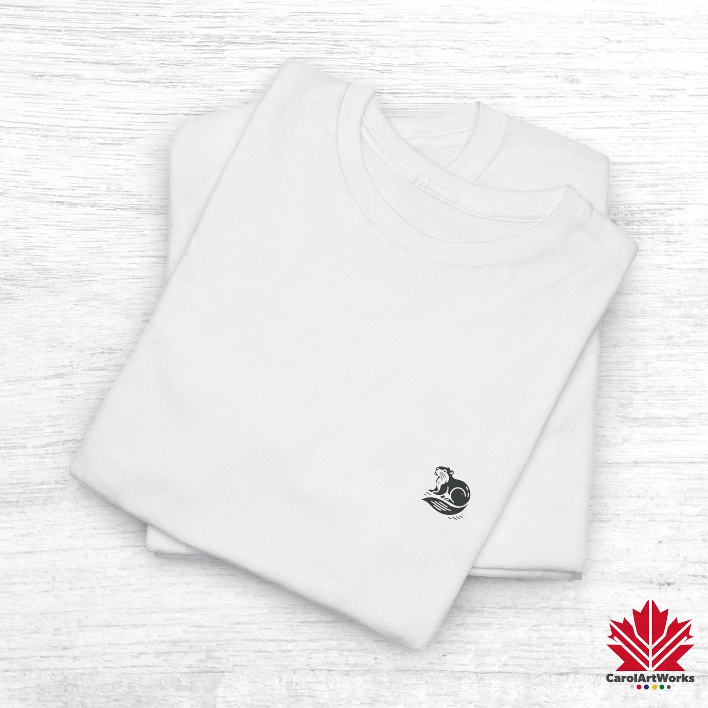 scandinavian minimalistic BEAVER Design Unisex Cotton Tee – Soft and Comfortable Everyday Wear