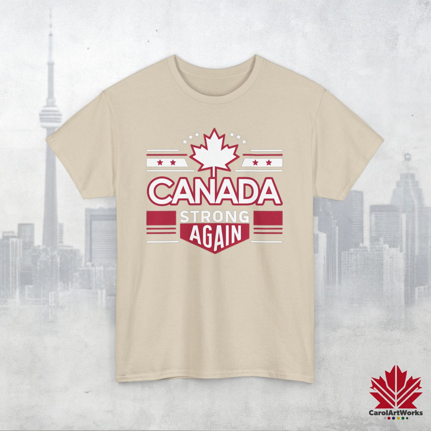 “Canada Strong Again” Unisex Cotton Tee – Comfortable Casual Wear
