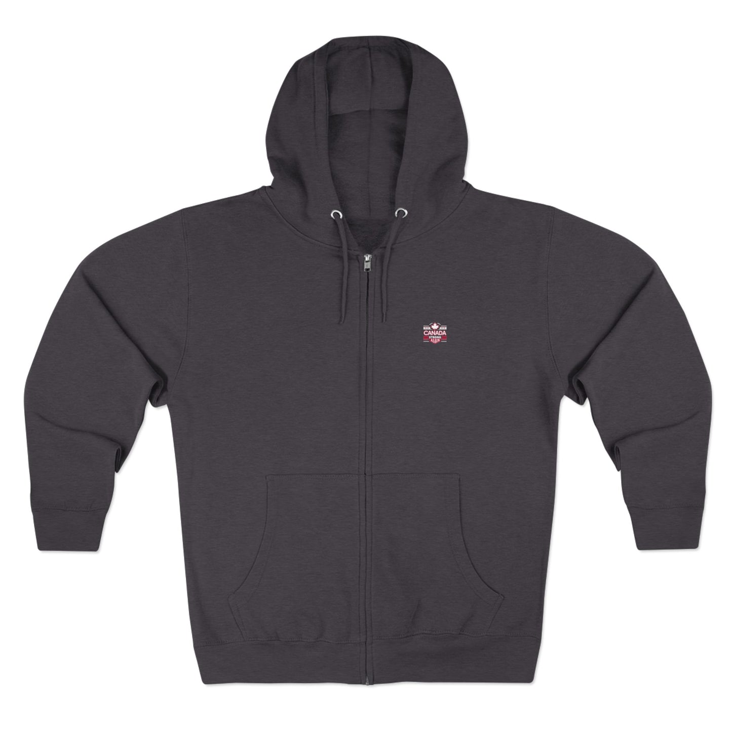 “Canada Strong Again” Unisex Zip Hoodie – Wear Your Pride, Bold and Patriotic!