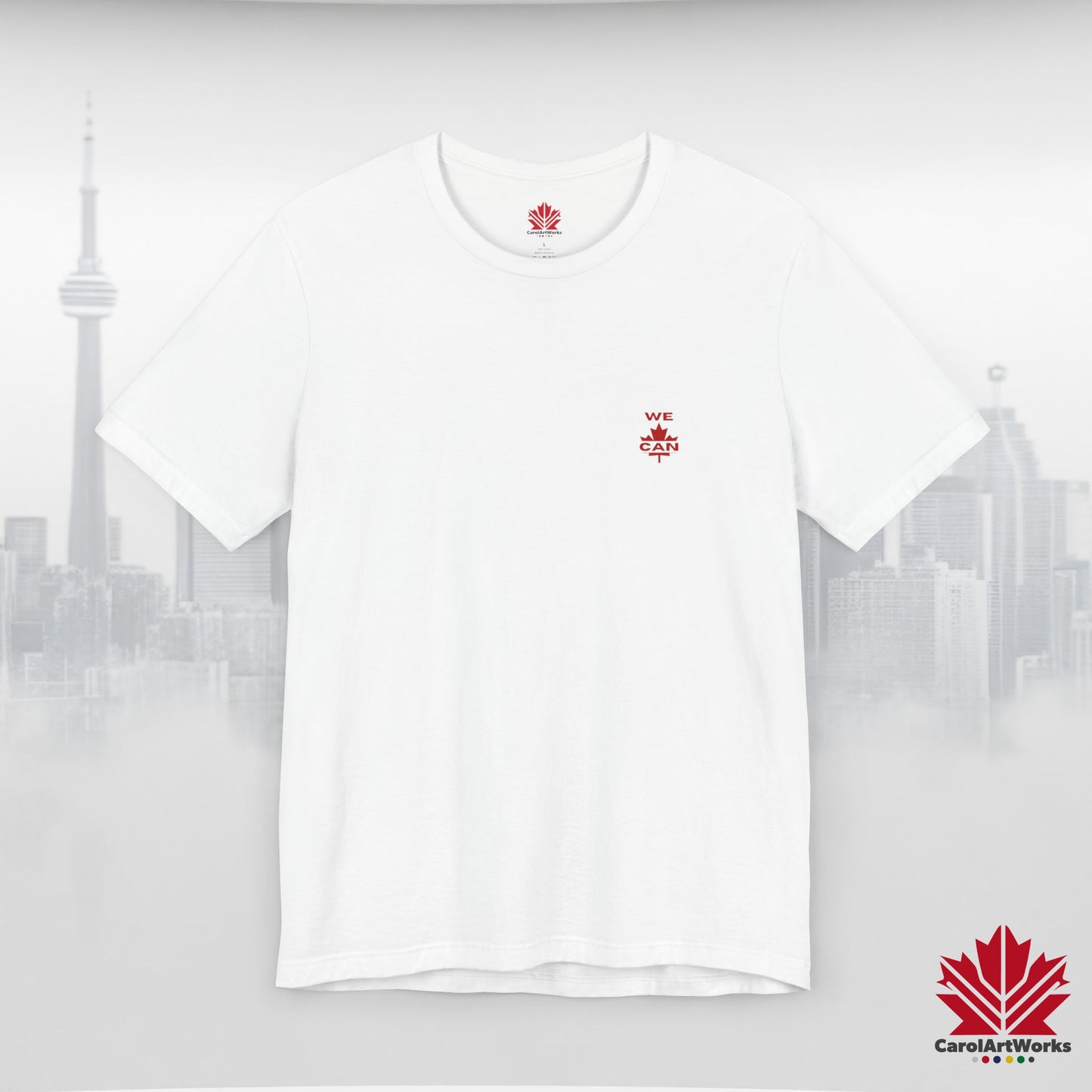 “WE CAN” with Maple Leaf Unisex Short Sleeve Tee – Casual Comfort for Every Occasion