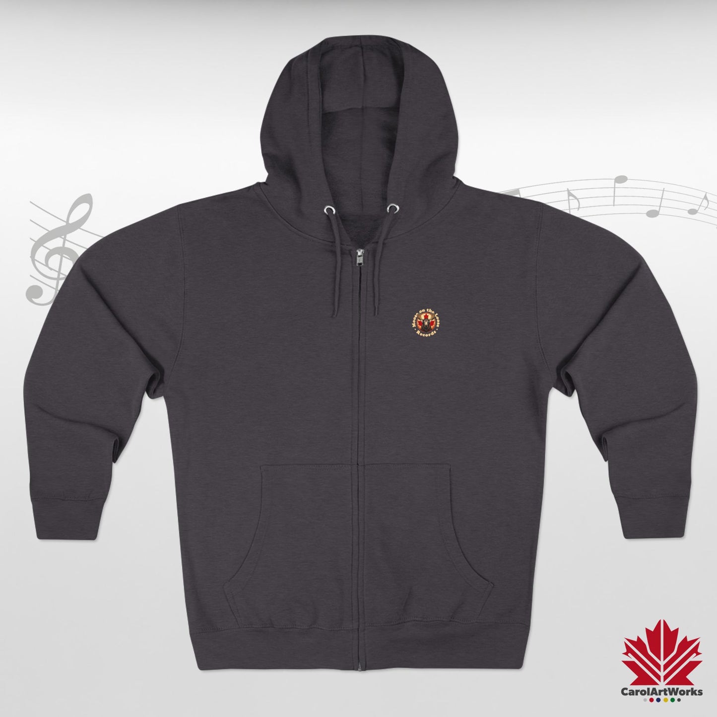 "Moose on the Loose Records" Unisex Zip Hoodie - Cozy and Stylish for Music Lovers