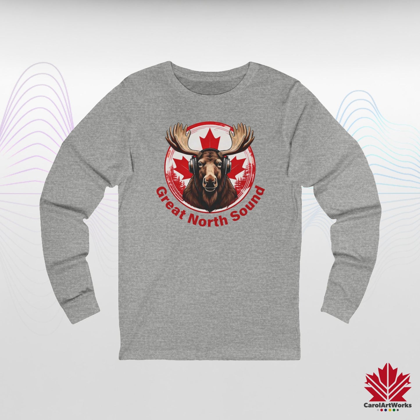 “Great North Sound” Classic Soundwaves Long Sleeve Tee