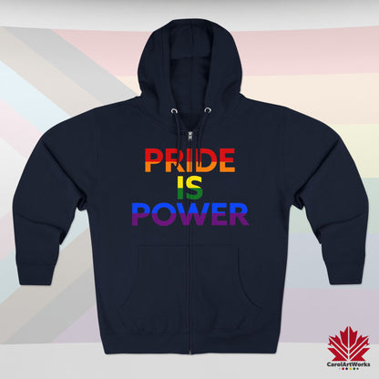 La fierté, c'est le pouvoir – Sweat-shirt zippé Pride avec couleur et voix
