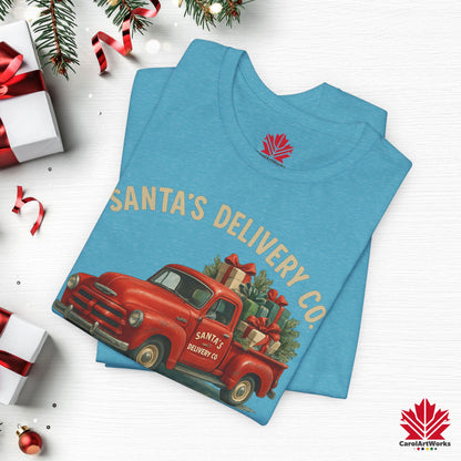Santa’s Delivery Truck | Vintage Christmas Shirt | Red Truck Holiday Tee – Canadian Premium Cotton Gift