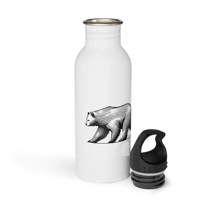 scandinavian minimalistic Design BEAR Steel Water Bottle – Adventure & Nature Inspired Drinkware