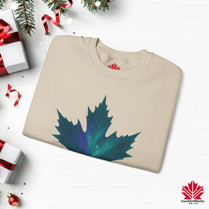 True North Christmas Sweatshirt | Maple Leaf Holiday Crewneck | Premium Fleece, Canadian-Made