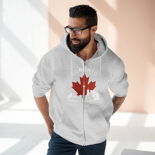 Sweat à capuche zippé Toronto Leafline pour des balades en ville en toute saison