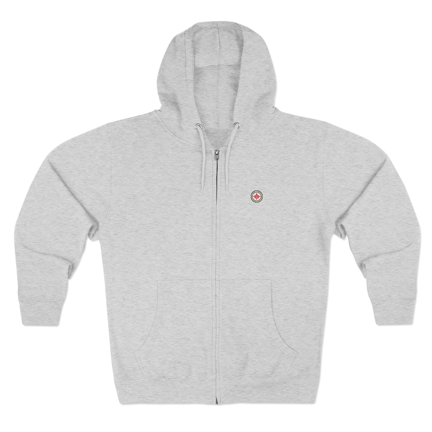 “North Strong” Compass Design Unisex Zip Hoodie – Navigate Adventure with Canadian Pride