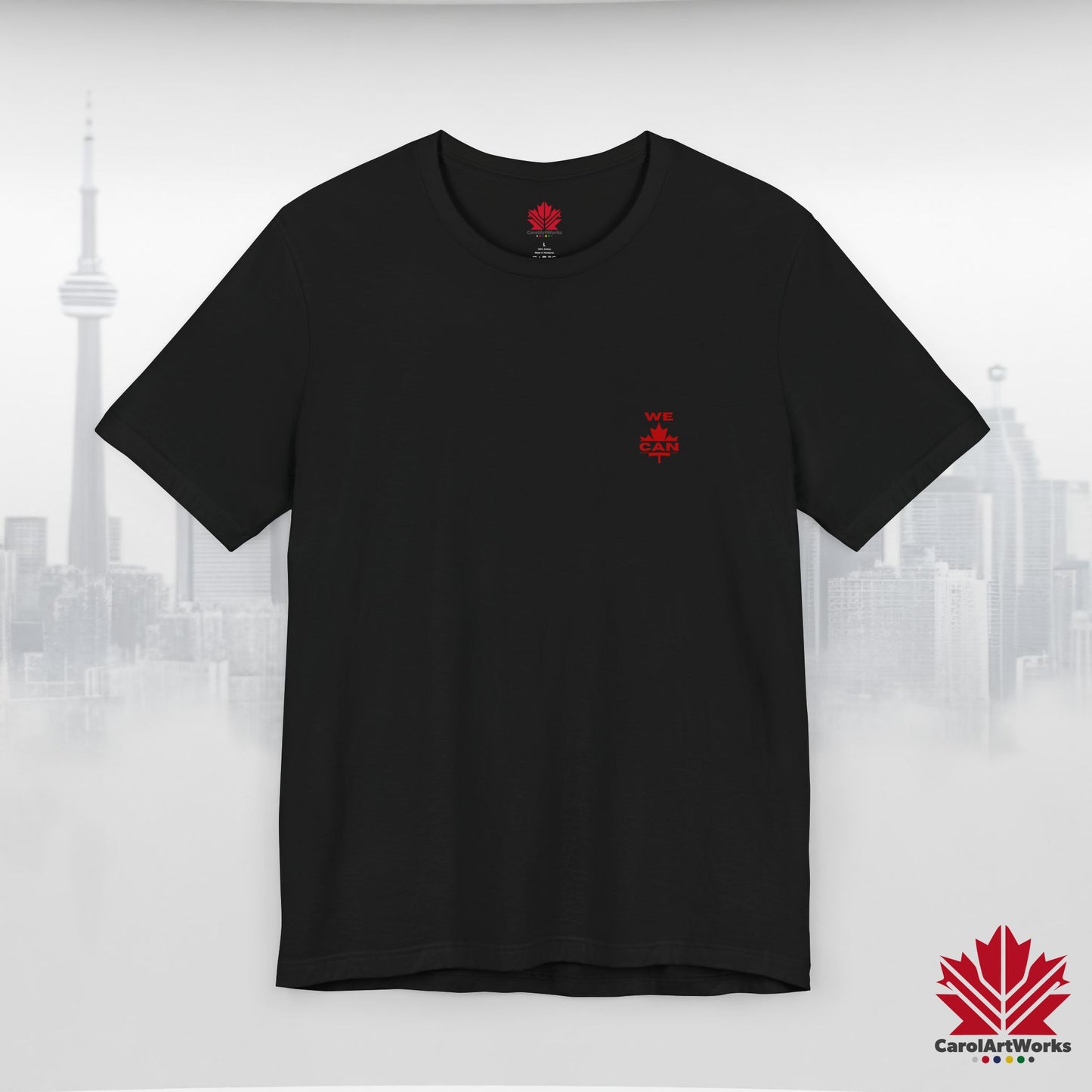 “WE CAN” with Maple Leaf Unisex Short Sleeve Tee – Casual Comfort for Every Occasion