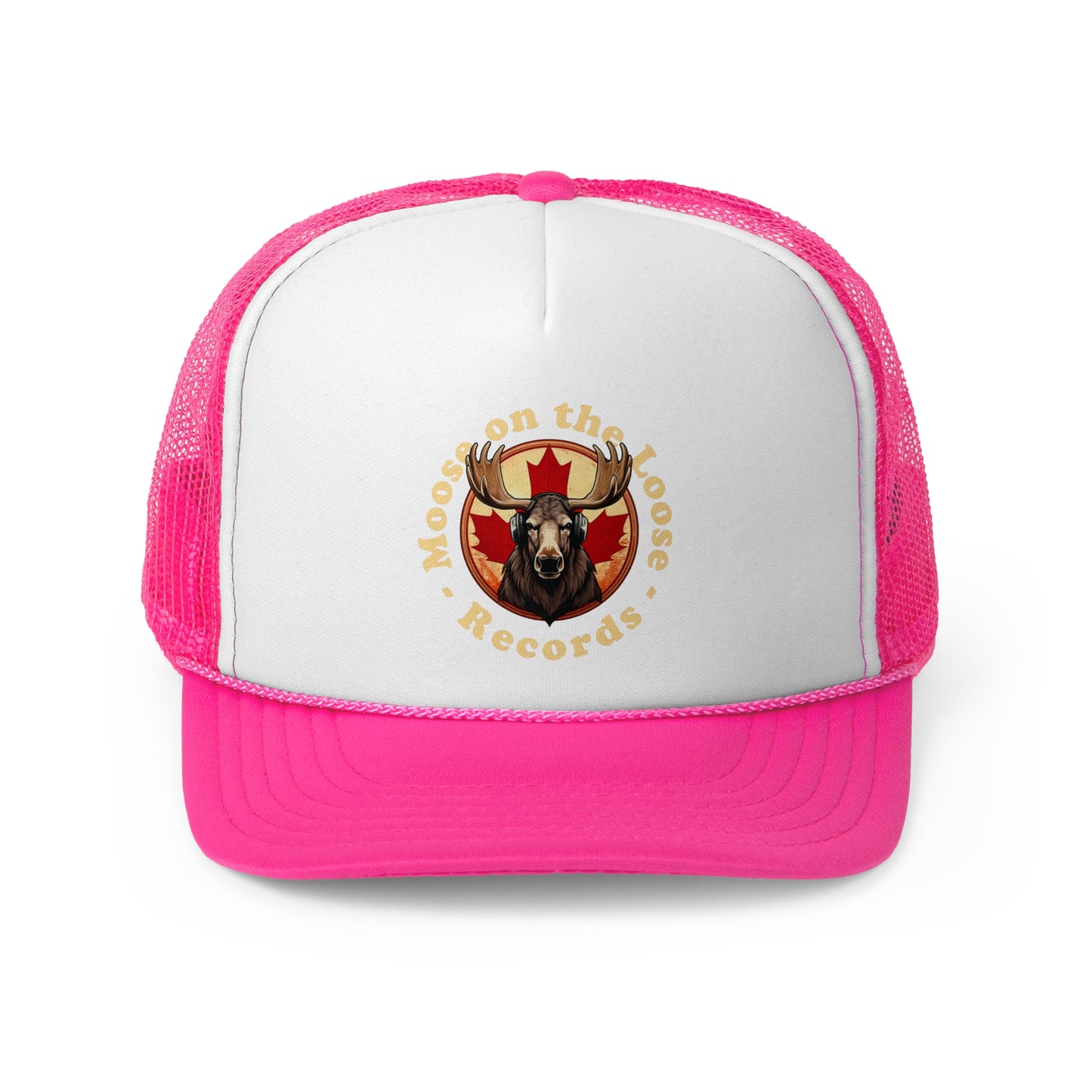 “Moose on the Loose Records” Trucker Hat – Musical Retro Style Hat