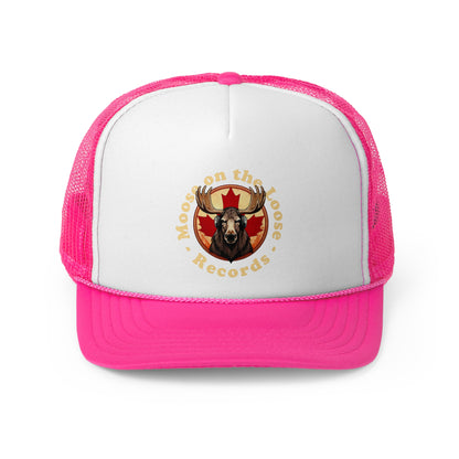“Moose on the Loose Records” Trucker Hat – Musical Retro Style Hat