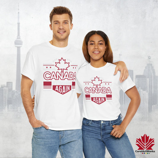 “Canada Strong Again” Unisex Cotton Tee – Comfortable Casual Wear