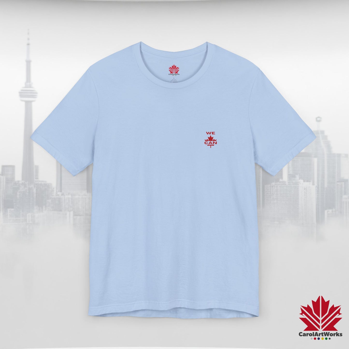 “WE CAN” with Maple Leaf Unisex Short Sleeve Tee – Casual Comfort for Every Occasion