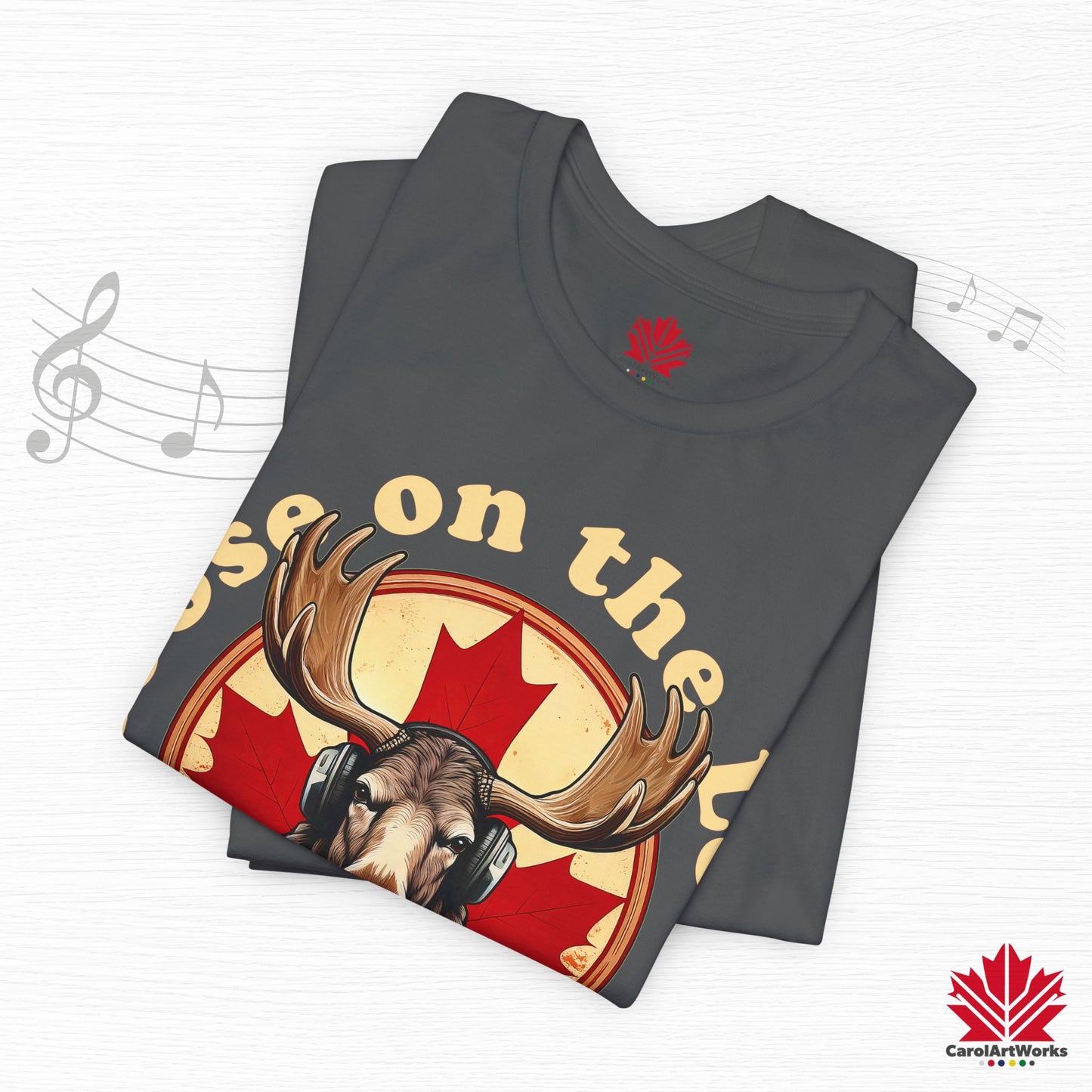 “Moose on the Loose Records” Unisex Short Sleeve Tee – A Hit for Every Playlist