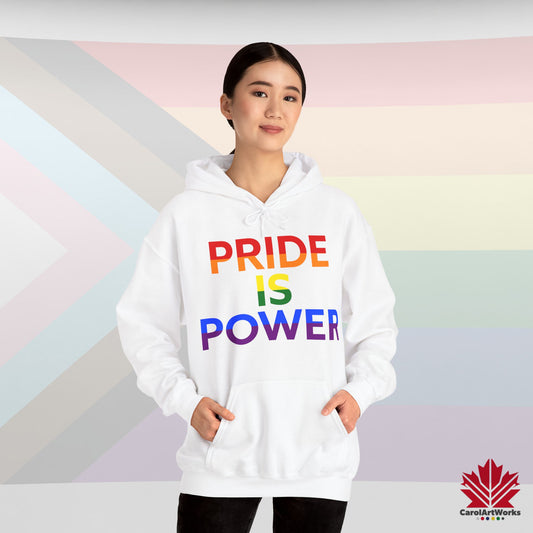 La fierté est un pouvoir – Sweat à capuche confortable avec de fières intentions
