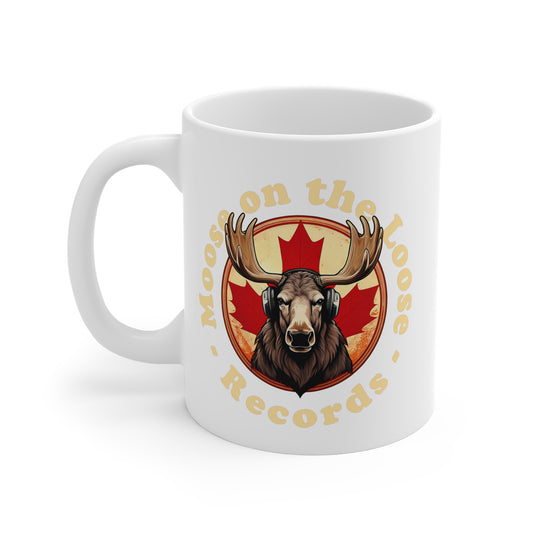 Tasse à café « Moose on the Loose Records » – Parfaite pour les mélomanes (325 ml, 425 ml, 590 ml)