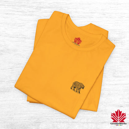 scandinavian minimalistic BEAR Design Unisex Short Sleeve Tee - Soft and Comfortable, Perfect for Everyday Wear and Nature Lovers