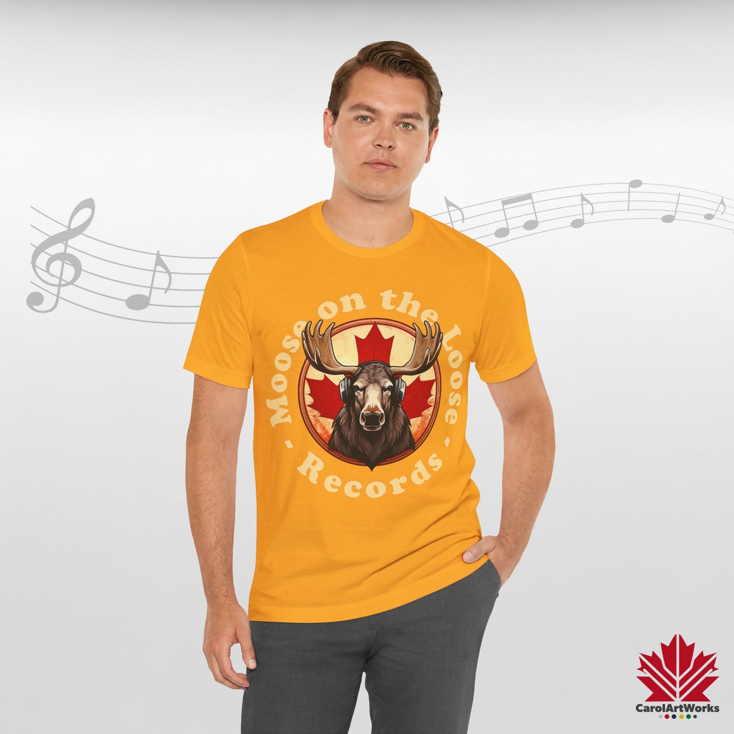 “Moose on the Loose Records” Unisex Short Sleeve Tee – A Hit for Every Playlist